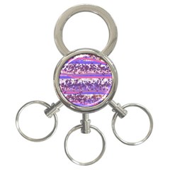 Abstract Pastel Pink Blue 3-ring Key Chains by snowwhitegirl