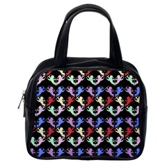 Colorful Cherubs Black Classic Handbag (one Side) by snowwhitegirl