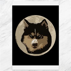Husky Moon Canvas 12  X 18 