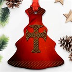 Wonderful Celtic Cross On Vintage Background Ornament (Christmas Tree)  Front