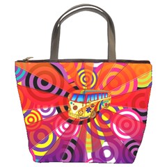 Boho Hippie Bus Bucket Bag by lucia