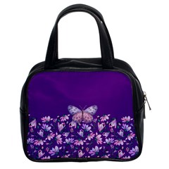 Purple Spring Butterfly Classic Handbag (two Sides) by lucia