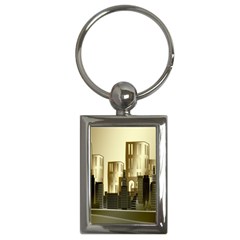 Architecture City House Key Chains (rectangle)  by Sudhe