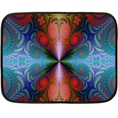 Fractal Background Design Double Sided Fleece Blanket (mini) 