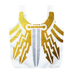 Knife Revenge Emblem Bird Eagle Full Print Recycle Bag (l)