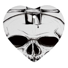 Skull Knife Euclidean Vector Skull Sword Inserted Heart Ornament (two Sides) by Sudhe