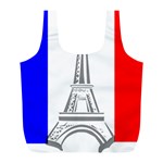 Eiffel Tower France Flag Tower Full Print Recycle Bag (L) Back