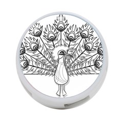Peacock Plumage Display Bird 4-port Usb Hub (two Sides)