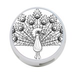 Peacock Plumage Display Bird 4-Port USB Hub (Two Sides) Back