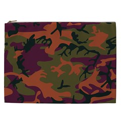Camouflage Orange Cosmetic Bag (xxl)
