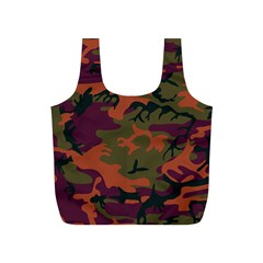 Camouflage Orange Full Print Recycle Bag (s) by snowwhitegirl