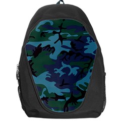 Camouflage Blue Backpack Bag by snowwhitegirl