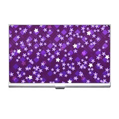 Textile Cross Pattern Square Business Card Holder