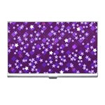 Textile Cross Pattern Square Business Card Holder Front