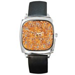 Electric Field Art V Square Metal Watch Front