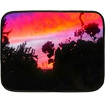 Sunset and Geraniums Double Sided Fleece Blanket (Mini)  35 x27  Blanket Back