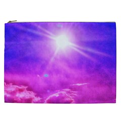 Purple Sun Cosmetic Bag (xxl) by okhismakingart