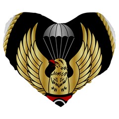 Iranian Army Freefall Parachutist 2nd Class Badge Large 19  Premium Flano Heart Shape Cushions by abbeyz71