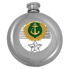 Iranian Navy Amphibious Warfare Badge Round Hip Flask (5 Oz) by abbeyz71