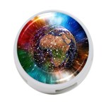 Network Earth Block Chain Globe 4-Port USB Hub (One Side) Front