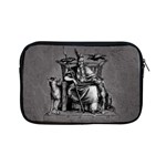 Odin on his Throne with ravens wolf on black stone texture Apple iPad Mini Zipper Cases Front