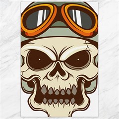 Motorcycle Helmet Skull Clip Art Cranial Skeleton Canvas 24  X 36 