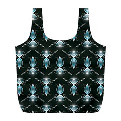 Seamless Pattern Background Black Full Print Recycle Bag (l) by HermanTelo