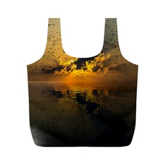 Sunset Reflection Birds Clouds Sky Full Print Recycle Bag (m) by HermanTelo
