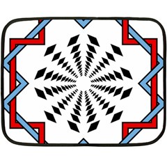 Star Illusion Mandala Double Sided Fleece Blanket (mini) 