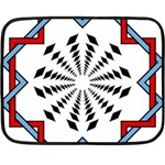 Star Illusion Mandala Double Sided Fleece Blanket (Mini)  35 x27  Blanket Back