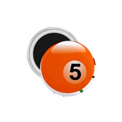 Billiard Ball Ball Game Pink Orange 1 75  Magnets by HermanTelo