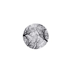 Forest Trees Silhouette Tree 1  Mini Buttons