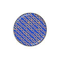 Blue Abstract Links Background Hat Clip Ball Marker by HermanTelo
