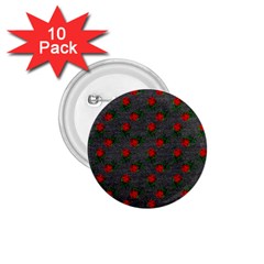 Black Denim And Roses 1 75  Buttons (10 Pack) by snowwhitegirl