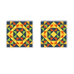 Background Geometric Color Plaid Cufflinks (square) by Mariart