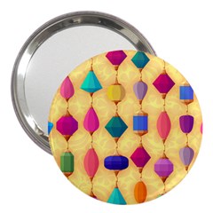 Colorful Background Stones Jewels 3  Handbag Mirrors by HermanTelo