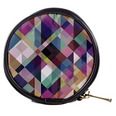 Geometric Blue Violet Pink Mini Makeup Bag by HermanTelo