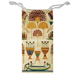 Egyptian Paper Papyrus Hieroglyphs Jewelry Bag by Sapixe