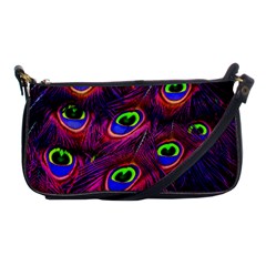 Peacock Feathers Color Plumage Shoulder Clutch Bag by HermanTelo