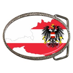 Flag Map Of Austria  Belt Buckles by abbeyz71