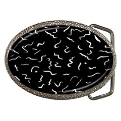 Scribbles Lines Drawing Picture Belt Buckles by Sapixe