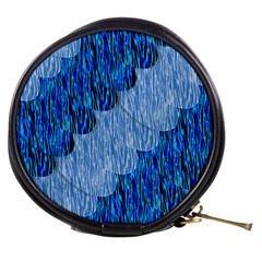 Texture Surface Blue Shapes Mini Makeup Bag by HermanTelo