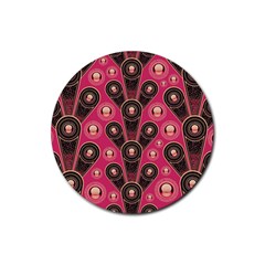 Background Abstract Pattern Rubber Round Coaster (4 Pack)  by Bajindul