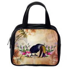 Funny Coutan With Flowers Classic Handbag (one Side) by FantasyWorld7