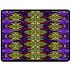 Divine Flowers Striving To Reach Universe Double Sided Fleece Blanket (large) 