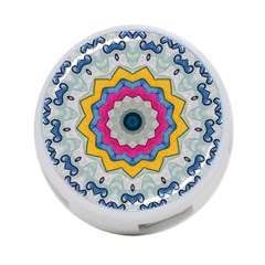 Kaleidoscope Bright Flower Mandala 4-port Usb Hub (one Side)