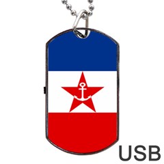 Naval Ensign Of Yugoslavia, 1943-1949 Dog Tag Usb Flash (two Sides) by abbeyz71