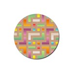 Abstract Background Colorful Rubber Round Coaster (4 pack)  Front