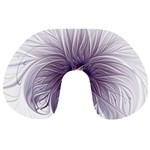 Purple Lavender Wisps White Travel Neck Pillow Front