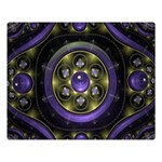 Fractal Sparkling Purple Abstract Double Sided Flano Blanket (Large)  Blanket Back